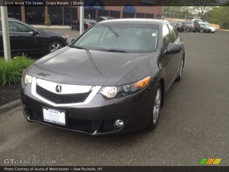 Grigio Metallic / Ebony 2009 Acura TSX Sedan
