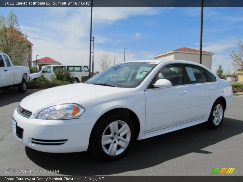 Summit White / Gray 2011 Chevrolet Impala LS