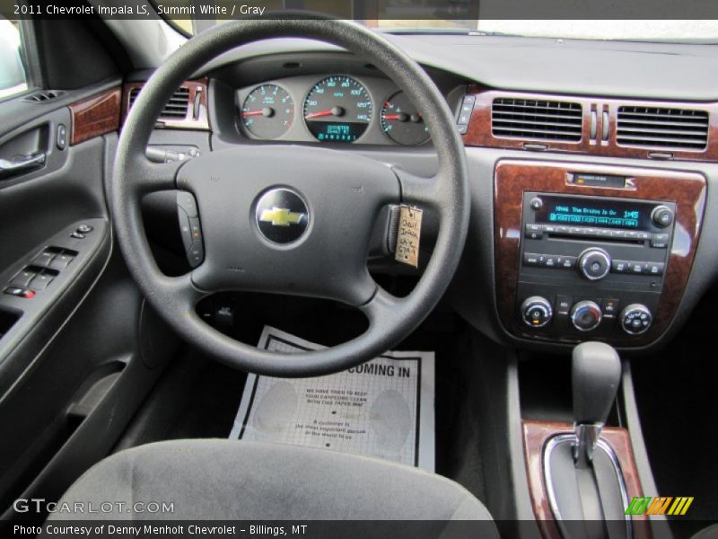 Summit White / Gray 2011 Chevrolet Impala LS