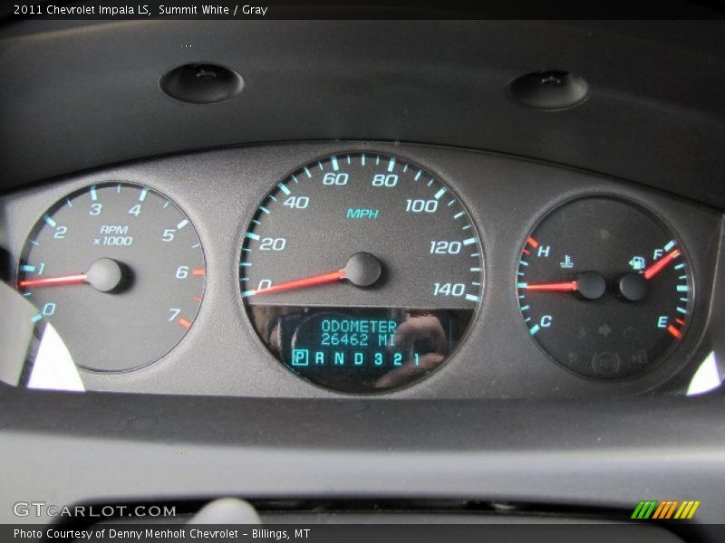 Summit White / Gray 2011 Chevrolet Impala LS