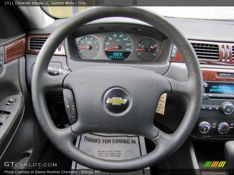 Summit White / Gray 2011 Chevrolet Impala LS