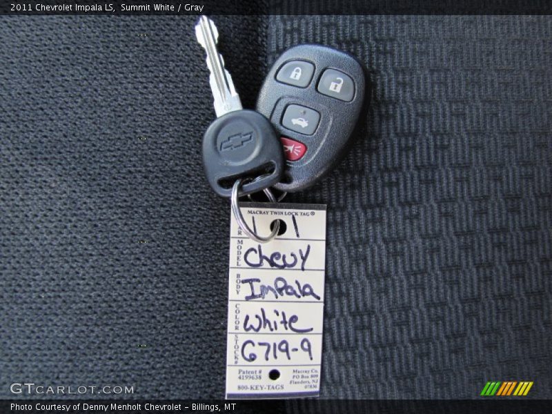 Summit White / Gray 2011 Chevrolet Impala LS