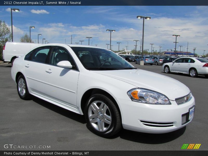 Summit White / Neutral 2012 Chevrolet Impala LT