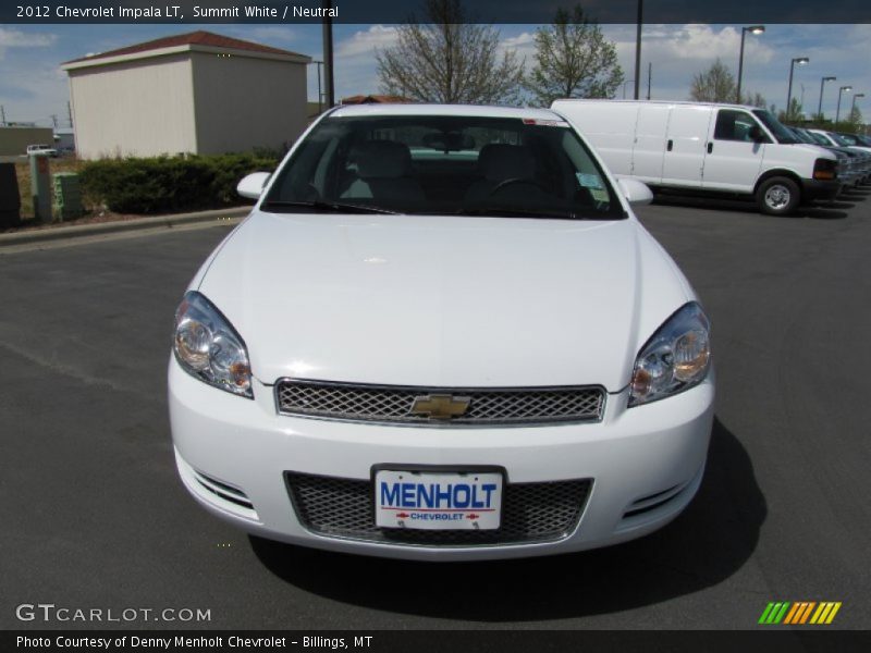 Summit White / Neutral 2012 Chevrolet Impala LT
