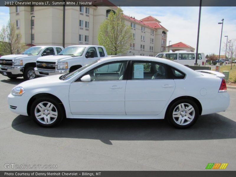 Summit White / Neutral 2012 Chevrolet Impala LT