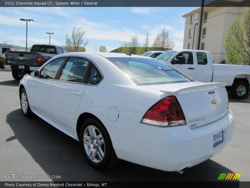 Summit White / Neutral 2012 Chevrolet Impala LT