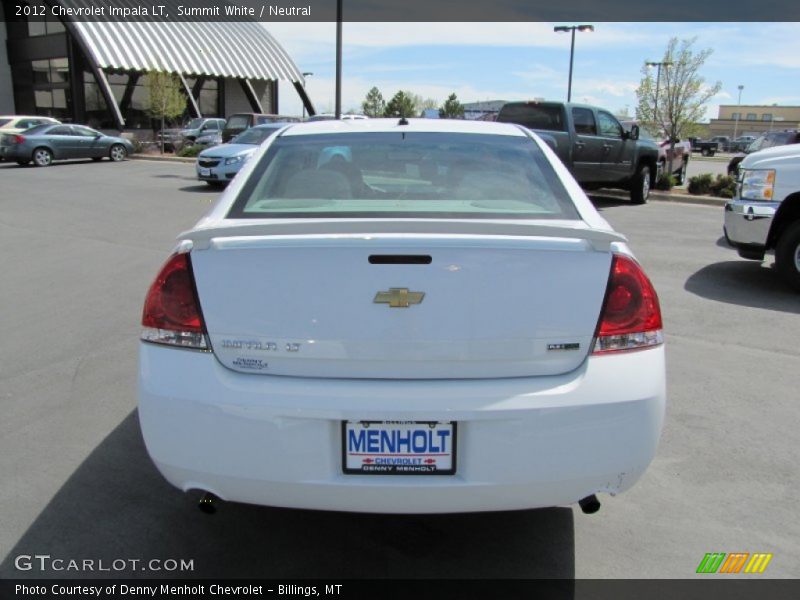 Summit White / Neutral 2012 Chevrolet Impala LT