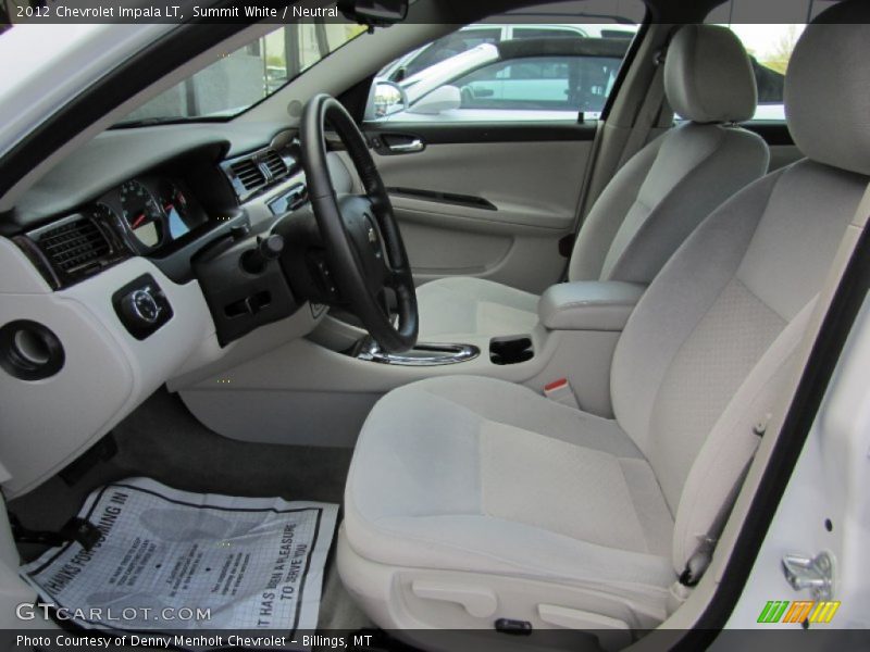 Summit White / Neutral 2012 Chevrolet Impala LT
