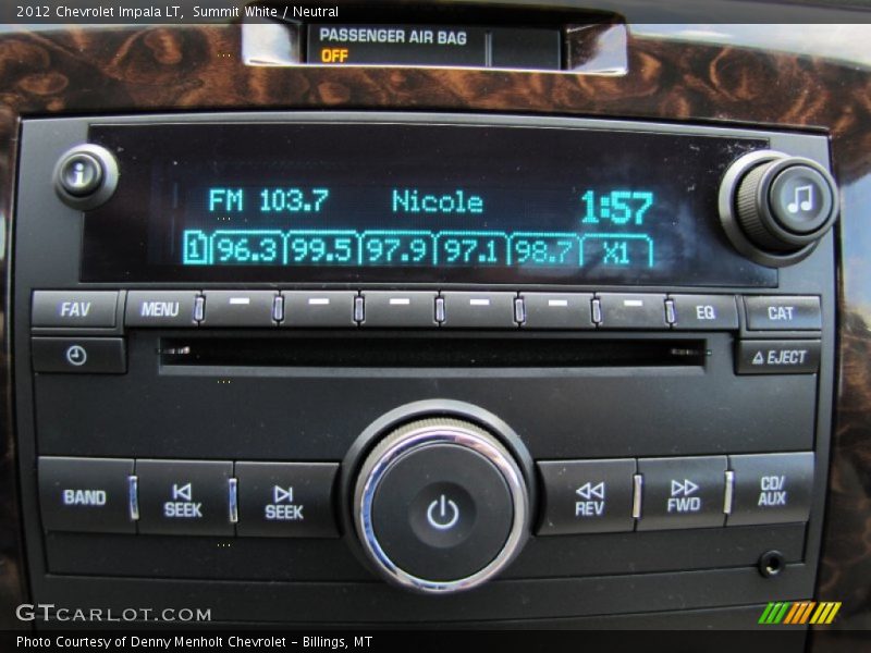 Summit White / Neutral 2012 Chevrolet Impala LT