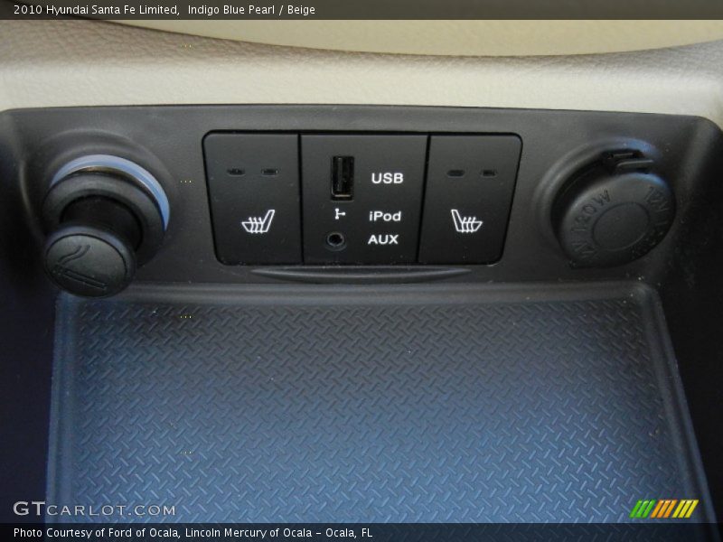 Indigo Blue Pearl / Beige 2010 Hyundai Santa Fe Limited