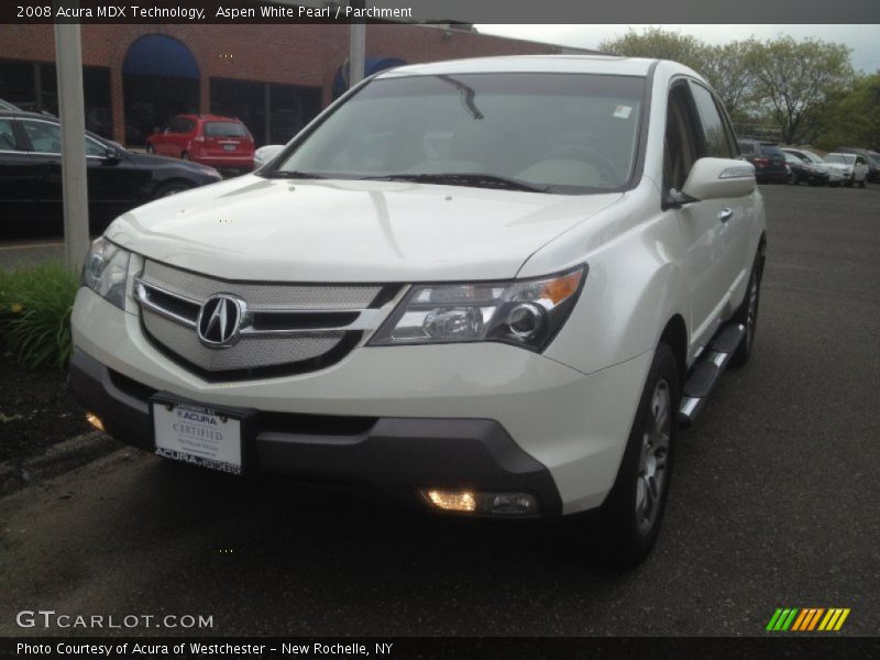 Aspen White Pearl / Parchment 2008 Acura MDX Technology