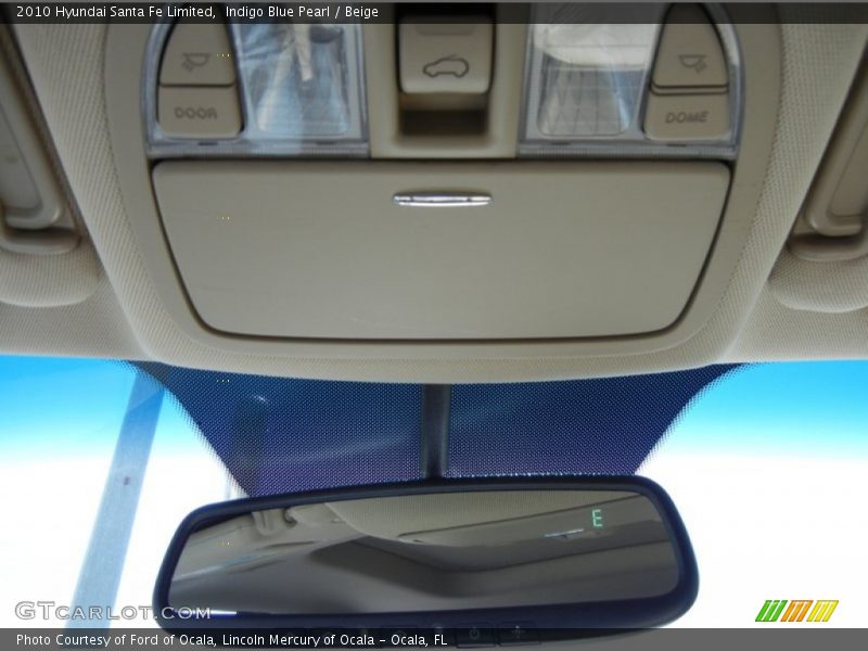 Indigo Blue Pearl / Beige 2010 Hyundai Santa Fe Limited