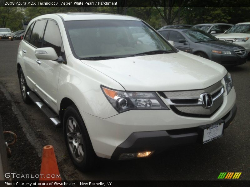 Aspen White Pearl / Parchment 2008 Acura MDX Technology
