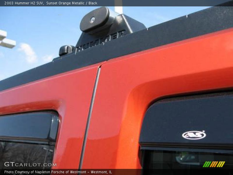 Sunset Orange Metallic / Black 2003 Hummer H2 SUV