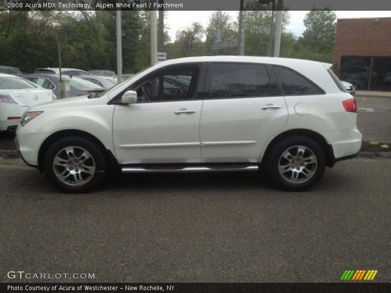 Aspen White Pearl / Parchment 2008 Acura MDX Technology