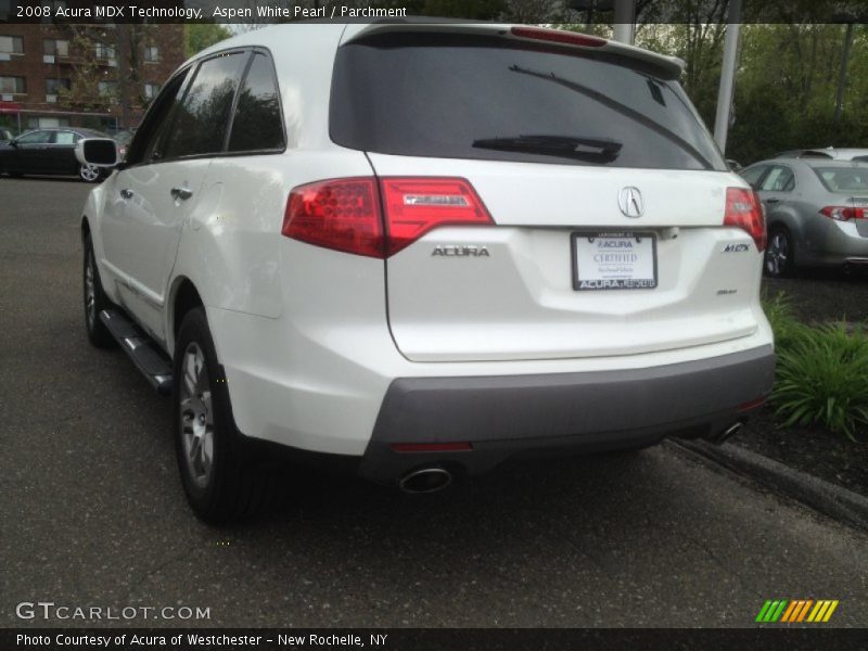 Aspen White Pearl / Parchment 2008 Acura MDX Technology