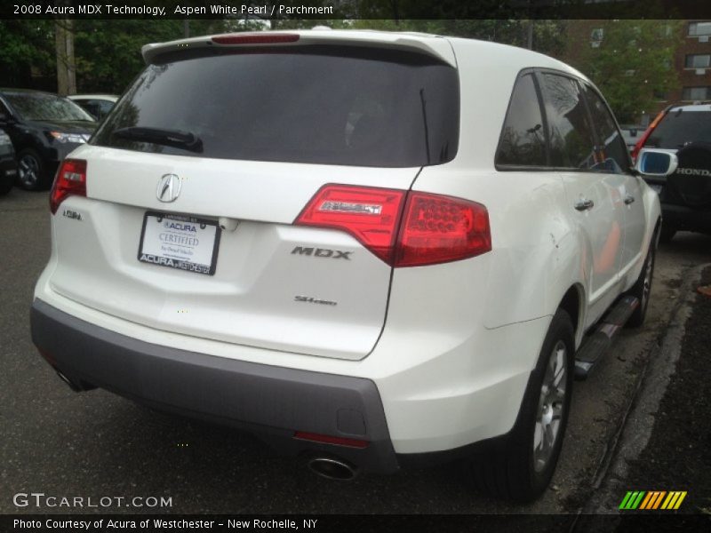 Aspen White Pearl / Parchment 2008 Acura MDX Technology