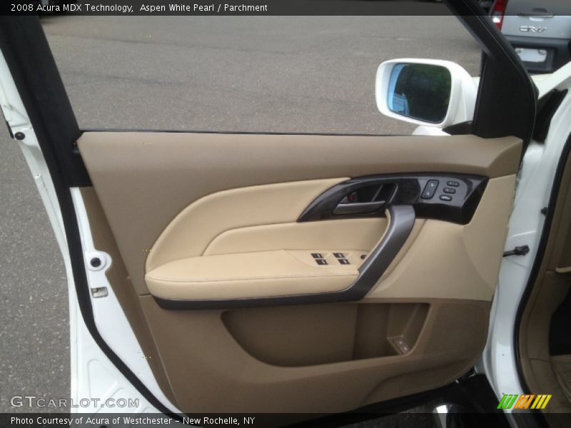 Aspen White Pearl / Parchment 2008 Acura MDX Technology