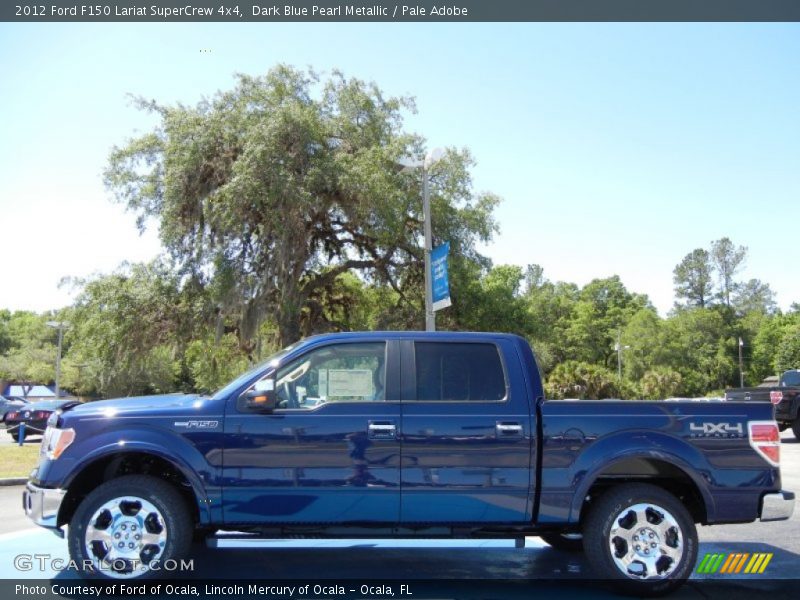 Dark Blue Pearl Metallic / Pale Adobe 2012 Ford F150 Lariat SuperCrew 4x4