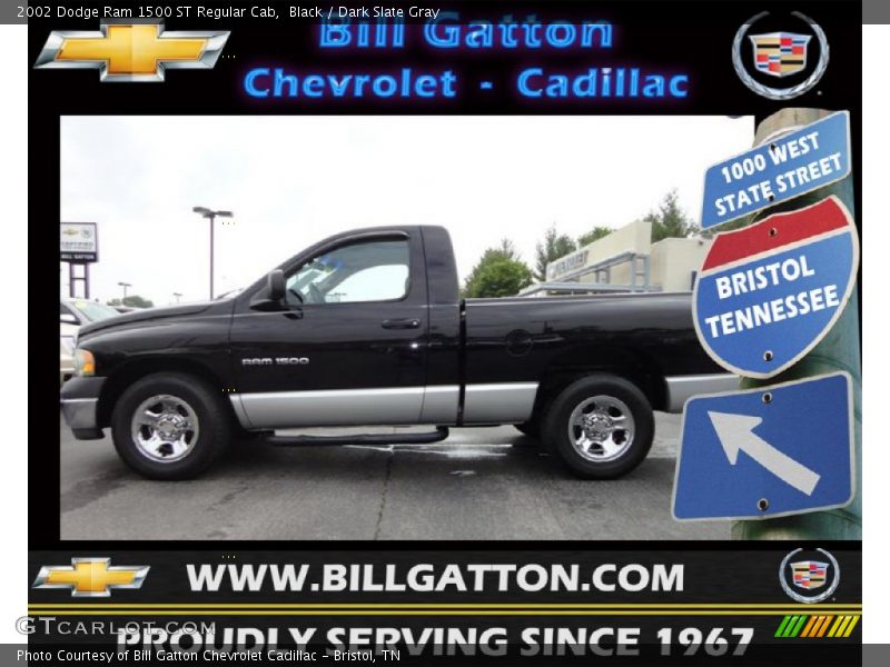 Black / Dark Slate Gray 2002 Dodge Ram 1500 ST Regular Cab