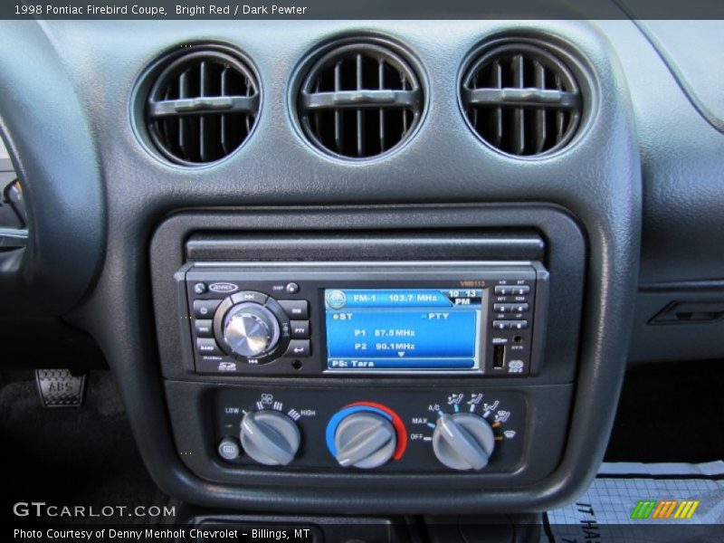 Controls of 1998 Firebird Coupe