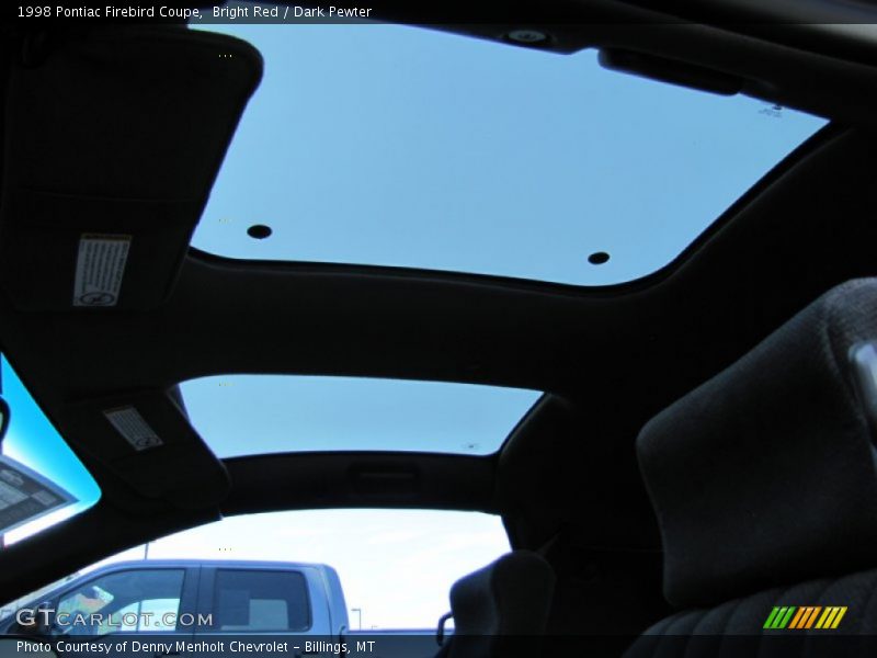 Sunroof of 1998 Firebird Coupe