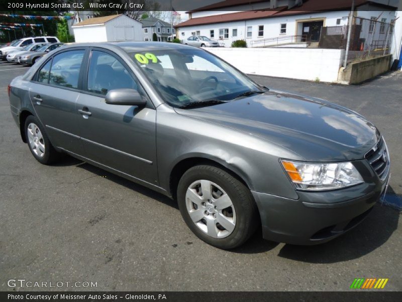 Willow Gray / Gray 2009 Hyundai Sonata GLS