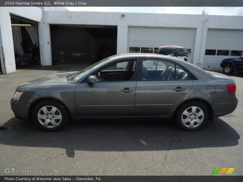 Willow Gray / Gray 2009 Hyundai Sonata GLS