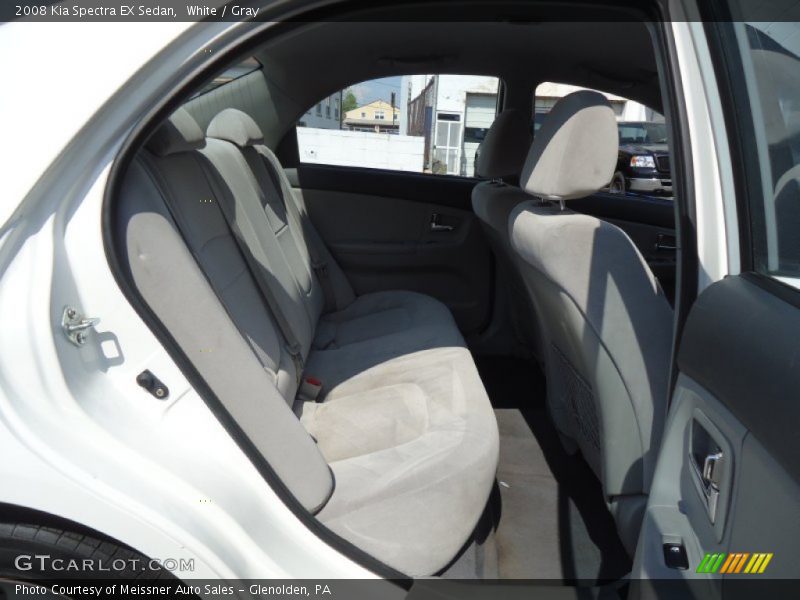 White / Gray 2008 Kia Spectra EX Sedan
