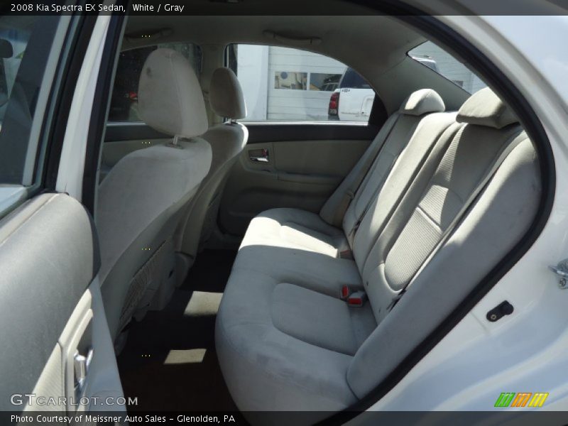 White / Gray 2008 Kia Spectra EX Sedan