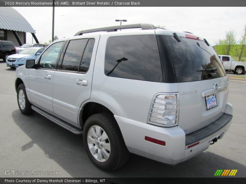 Brilliant Silver Metallic / Charcoal Black 2010 Mercury Mountaineer V6 AWD