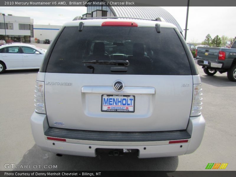 Brilliant Silver Metallic / Charcoal Black 2010 Mercury Mountaineer V6 AWD