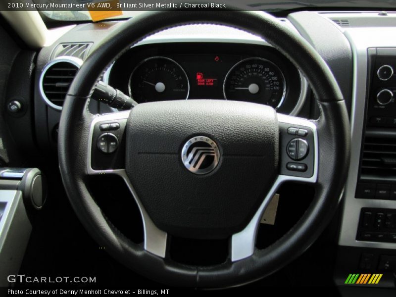 Brilliant Silver Metallic / Charcoal Black 2010 Mercury Mountaineer V6 AWD