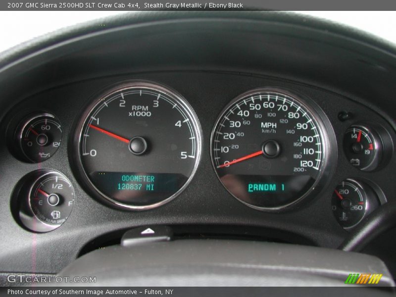 Stealth Gray Metallic / Ebony Black 2007 GMC Sierra 2500HD SLT Crew Cab 4x4