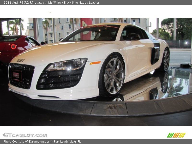 Ibis White / Black Fine Nappa Leather 2011 Audi R8 5.2 FSI quattro
