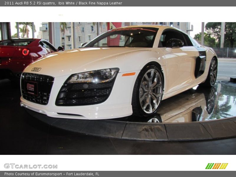 Ibis White / Black Fine Nappa Leather 2011 Audi R8 5.2 FSI quattro