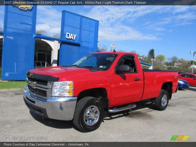 Victory Red / Light Titanium/Dark Titanium 2007 Chevrolet Silverado 2500HD LT Regular Cab 4x4
