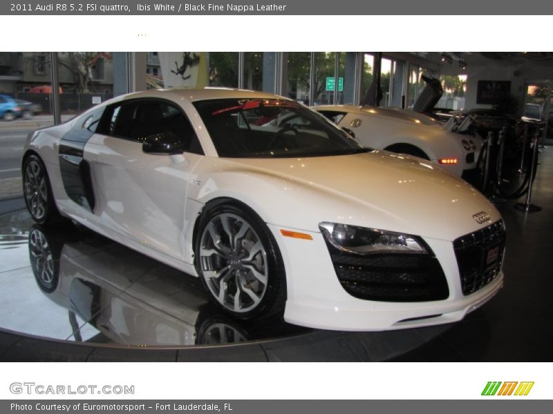 Ibis White / Black Fine Nappa Leather 2011 Audi R8 5.2 FSI quattro