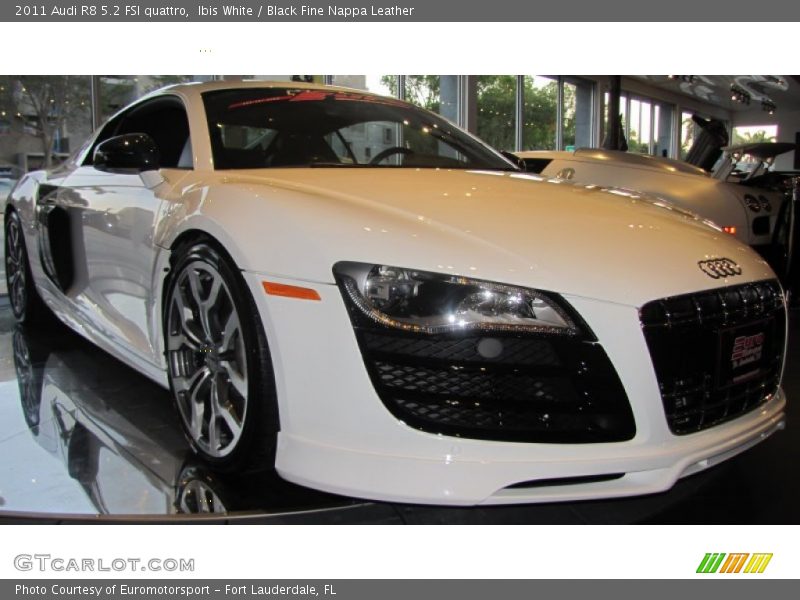 Ibis White / Black Fine Nappa Leather 2011 Audi R8 5.2 FSI quattro