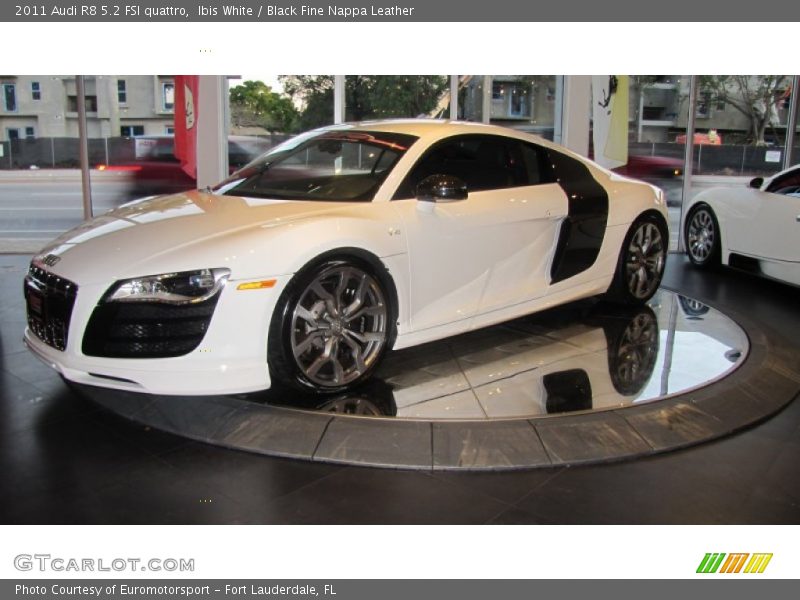 Ibis White / Black Fine Nappa Leather 2011 Audi R8 5.2 FSI quattro