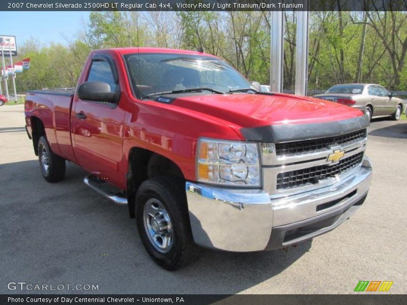 Victory Red / Light Titanium/Dark Titanium 2007 Chevrolet Silverado 2500HD LT Regular Cab 4x4