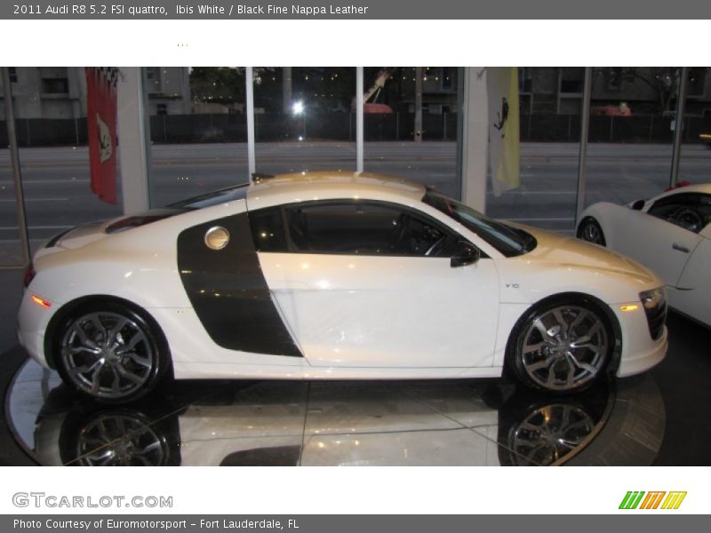Ibis White / Black Fine Nappa Leather 2011 Audi R8 5.2 FSI quattro
