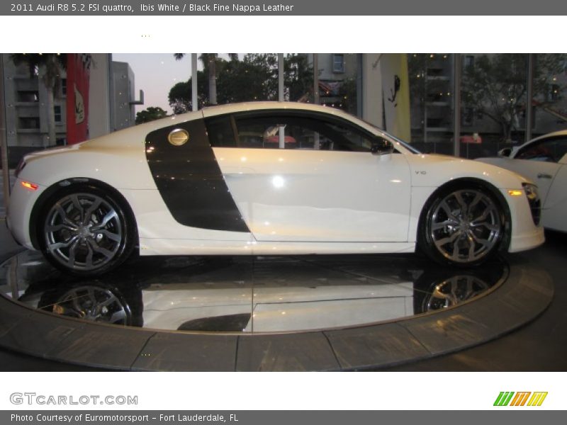 Ibis White / Black Fine Nappa Leather 2011 Audi R8 5.2 FSI quattro