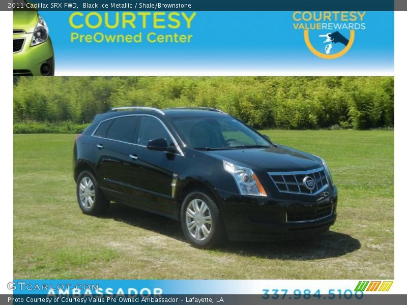 Black Ice Metallic / Shale/Brownstone 2011 Cadillac SRX FWD