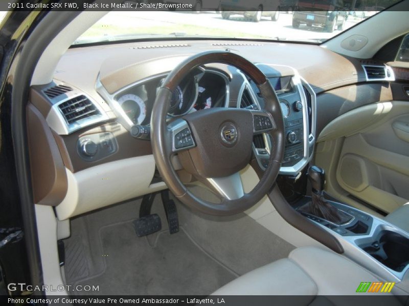 Black Ice Metallic / Shale/Brownstone 2011 Cadillac SRX FWD