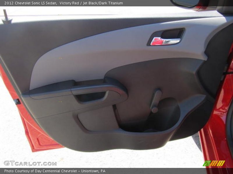 Victory Red / Jet Black/Dark Titanium 2012 Chevrolet Sonic LS Sedan