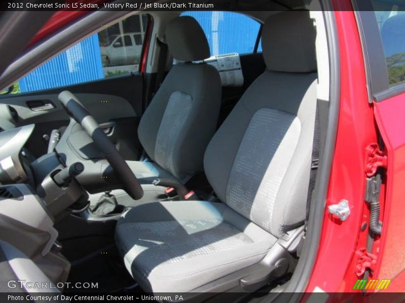 Victory Red / Jet Black/Dark Titanium 2012 Chevrolet Sonic LS Sedan