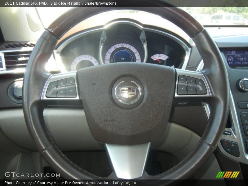 Black Ice Metallic / Shale/Brownstone 2011 Cadillac SRX FWD