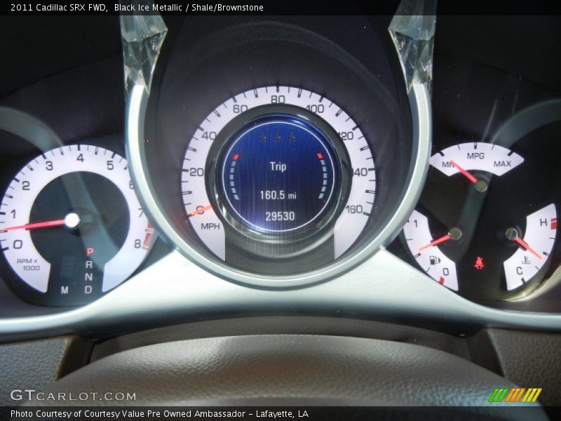 Black Ice Metallic / Shale/Brownstone 2011 Cadillac SRX FWD