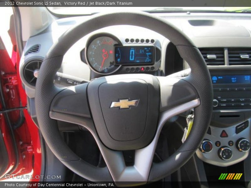 Victory Red / Jet Black/Dark Titanium 2012 Chevrolet Sonic LS Sedan
